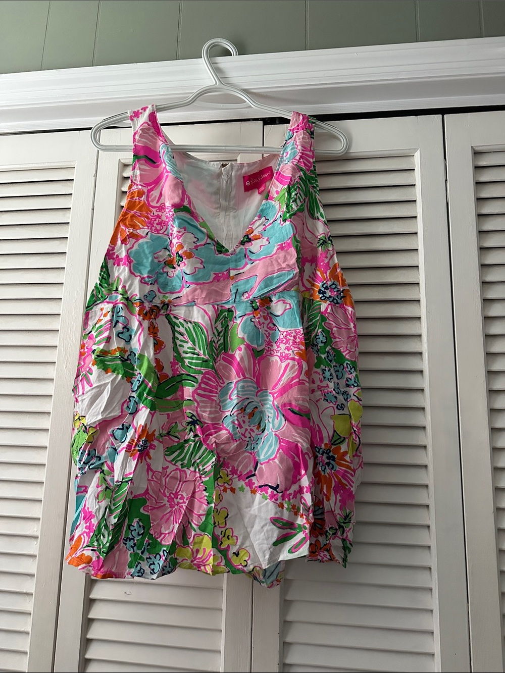 Lilly Pulitzer for Target Floral V-Neck Tank in Pink, Green & Blue